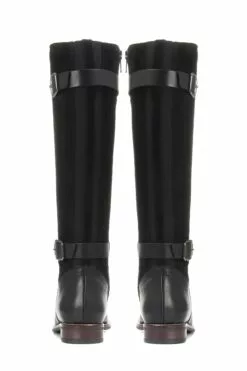 Jones Bootmaker Damen Kniehohe Lederstiefel, Schwarz -Winterschuhe Verkaufs-Shop 939076s3