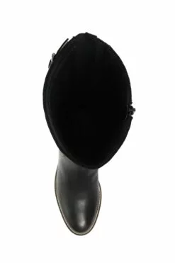 Jones Bootmaker Damen Kniehohe Lederstiefel, Schwarz -Winterschuhe Verkaufs-Shop 939076s4