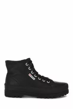Superga 2341 Alpina Nappa Lederstiefel, Schwarz