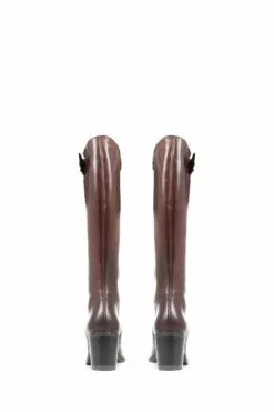 Jones Bootmaker Cesena Kniehohe Lederstiefel In Mittlerer Passform, Braun -Winterschuhe Verkaufs-Shop D26045s3