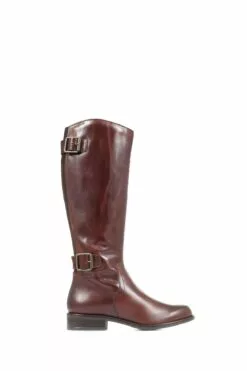 Jones Bootmaker Carrara Kniehohe Lederstiefel, Extraschmale Passform, Braun
