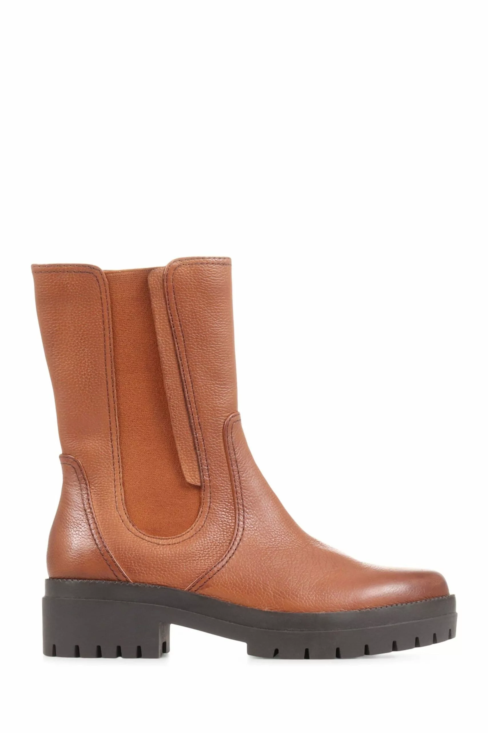 Jones Bootmaker Santina Hohe Chelsea-Lederstiefel, Braun 2 Jones Bootmaker Santina Hohe Chelsea-Lederstiefel, Braun – Bild 2