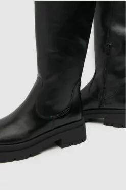 Schuh Drew Kniehohe Lederstiefel, Schwarz -Winterschuhe Verkaufs-Shop D90810s4