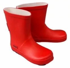Koel Gummistiefel Rot Barfuß Regenstiefel Uni Kautschuk
