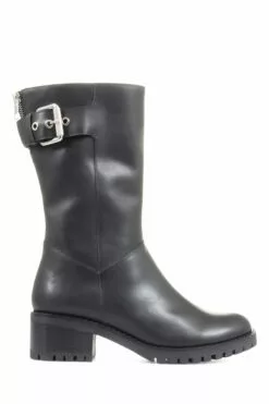 Jones Bootmaker Damen Lacee Wadenhohe Lederstiefel, Schwarz