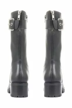 Jones Bootmaker Damen Lacee Wadenhohe Lederstiefel, Schwarz -Winterschuhe Verkaufs-Shop T46947s3