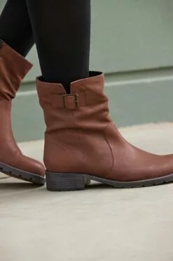 Next Forever Comfort® Legerer Lederstiefel 9 Next Forever Comfort® Legerer Lederstiefel -Winterschuhe Verkaufs-Shop T86 675s3