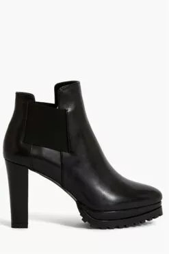 AllSaints Sarris Lederstiefel, Schwarz