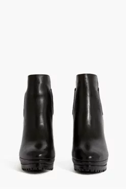AllSaints Sarris Lederstiefel, Schwarz -Winterschuhe Verkaufs-Shop U04748s3