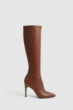 Reiss Carina Kniehohe Lederstiefel