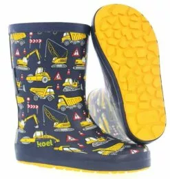Koel Gummistiefel Traktor + Bagger Wellies Barfuß Regenstiefel Blau -Winterschuhe Verkaufs-Shop koel wellies bagger lkw 1280x1280